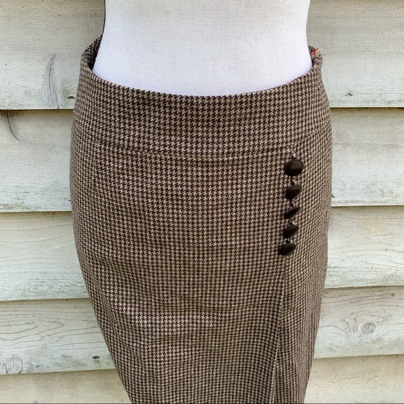 Vintage 90s Talbots Plaid Houndstooth Mini Skirt - Picture 7 of 15
